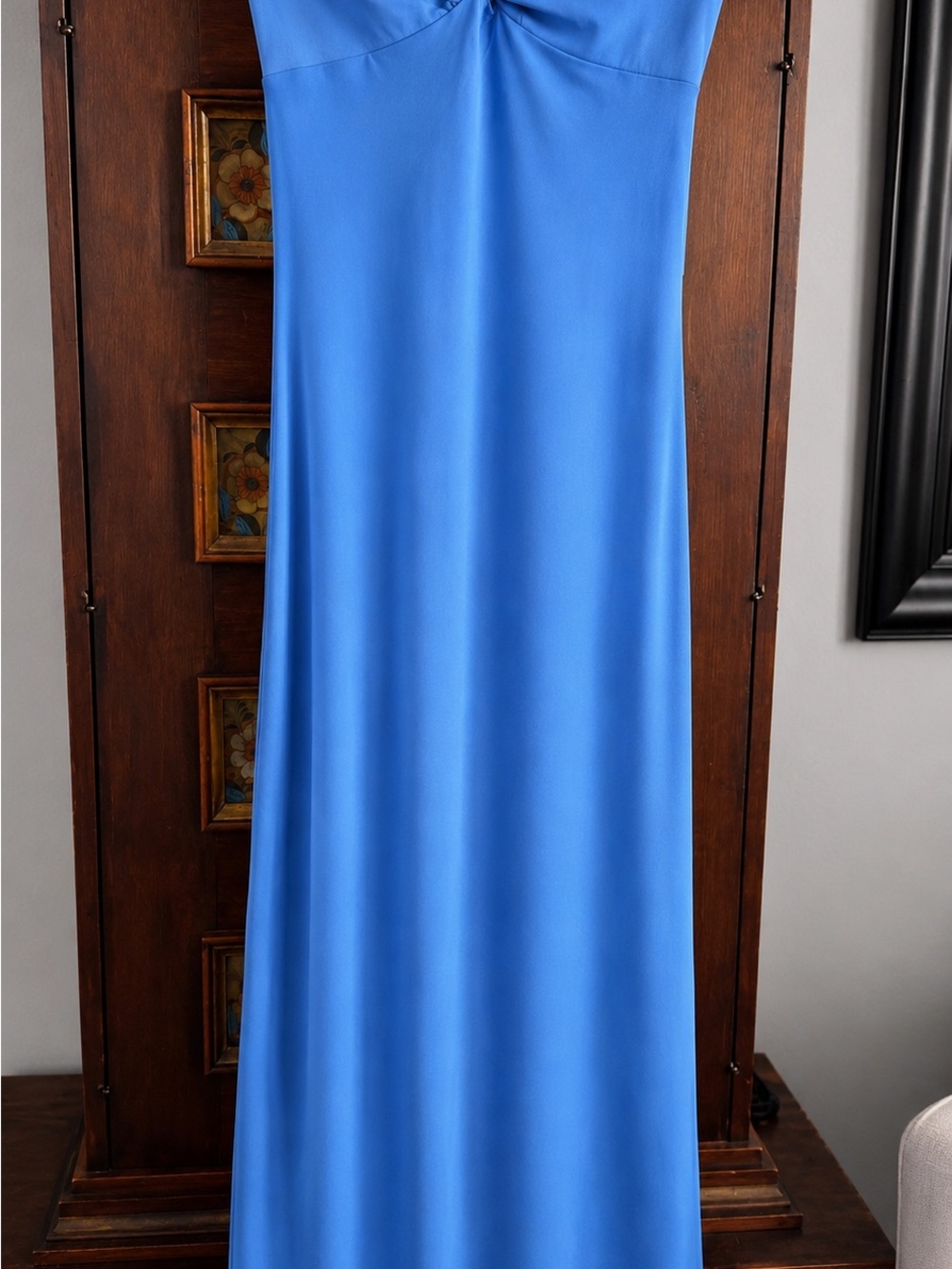 L*SPACE Maya Dress Size M Blue Halter Maxi Dress NWT Party Wedding - Picture 3 of 3